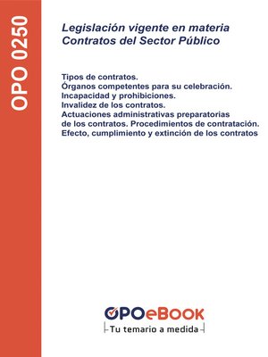 cover image of Legislación vigente en materia Contratos del Sector Público